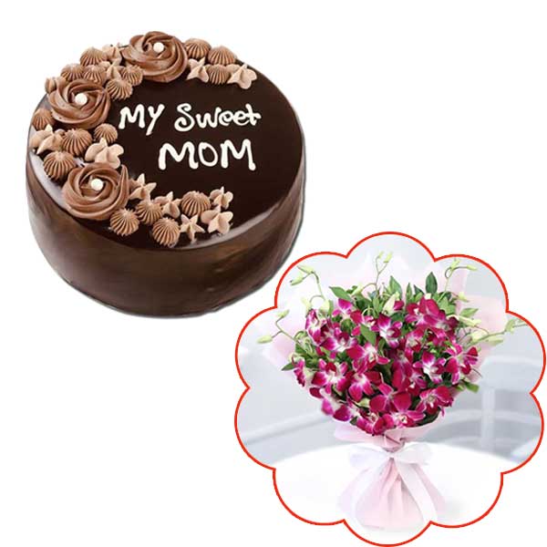 "Round shape Chocolate cake - 1kg - Click here to View more details about this Product